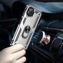 For Samsung Galaxy A22 4G Shockproof TPU + PC Protective Case with 360 Degree Rotating Holder(Silver)