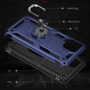 For Samsung Galaxy A22 4G Shockproof TPU + PC Protective Case with 360 Degree Rotating Holder(Blue)