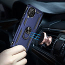 For Samsung Galaxy A22 4G Shockproof TPU + PC Protective Case with 360 Degree Rotating Holder(Blue)