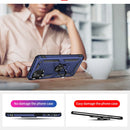 For Samsung Galaxy A22 4G Shockproof TPU + PC Protective Case with 360 Degree Rotating Holder(Blue)