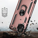 For Samsung Galaxy A22 4G Shockproof TPU + PC Protective Case with 360 Degree Rotating Holder(Rose Gold)