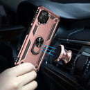 For Samsung Galaxy A22 4G Shockproof TPU + PC Protective Case with 360 Degree Rotating Holder(Rose Gold)
