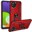 For Samsung Galaxy A22 4G Shockproof TPU + PC Protective Case with 360 Degree Rotating Holder(Red)