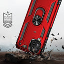For Samsung Galaxy A22 4G Shockproof TPU + PC Protective Case with 360 Degree Rotating Holder(Red)
