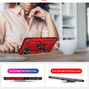 For Samsung Galaxy A22 4G Shockproof TPU + PC Protective Case with 360 Degree Rotating Holder(Red)