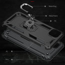 For Samsung Galaxy A22 5G Shockproof TPU + PC Protective Case with 360 Degree Rotating Holder(Black)