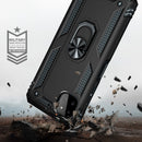 For Samsung Galaxy A22 5G Shockproof TPU + PC Protective Case with 360 Degree Rotating Holder(Black)