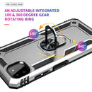 For Samsung Galaxy A22 5G Shockproof TPU + PC Protective Case with 360 Degree Rotating Holder(Silver)