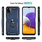For Samsung Galaxy A22 5G Shockproof TPU + PC Protective Case with 360 Degree Rotating Holder(Blue)