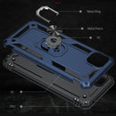 For Samsung Galaxy A22 5G Shockproof TPU + PC Protective Case with 360 Degree Rotating Holder(Blue)