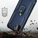 For Samsung Galaxy A22 5G Shockproof TPU + PC Protective Case with 360 Degree Rotating Holder(Blue)