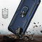 For Samsung Galaxy A22 5G Shockproof TPU + PC Protective Case with 360 Degree Rotating Holder(Blue)