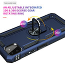 For Samsung Galaxy A22 5G Shockproof TPU + PC Protective Case with 360 Degree Rotating Holder(Blue)