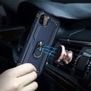 For Samsung Galaxy A22 5G Shockproof TPU + PC Protective Case with 360 Degree Rotating Holder(Blue)