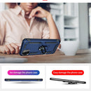 For Samsung Galaxy A22 5G Shockproof TPU + PC Protective Case with 360 Degree Rotating Holder(Blue)