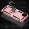For Samsung Galaxy A22 5G Shockproof TPU + PC Protective Case with 360 Degree Rotating Holder(Rose Gold)