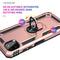 For Samsung Galaxy A22 5G Shockproof TPU + PC Protective Case with 360 Degree Rotating Holder(Rose Gold)