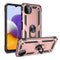 For Samsung Galaxy A22 5G Shockproof TPU + PC Protective Case with 360 Degree Rotating Holder(Rose Gold)