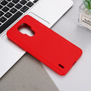 For Motorola Moto E7 2020 Pure Color Liquid Silicone Shockproof Full Coverage Case(Red)
