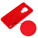 For Motorola Moto E7 2020 Pure Color Liquid Silicone Shockproof Full Coverage Case(Red)