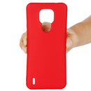 For Motorola Moto E7 2020 Pure Color Liquid Silicone Shockproof Full Coverage Case(Red)