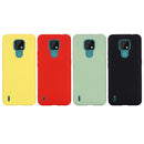 For Motorola Moto E7 2020 Pure Color Liquid Silicone Shockproof Full Coverage Case(Red)