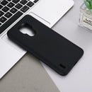 For Motorola Moto E7 2020 Pure Color Liquid Silicone Shockproof Full Coverage Case(Black)