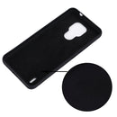For Motorola Moto E7 2020 Pure Color Liquid Silicone Shockproof Full Coverage Case(Black)