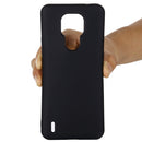 For Motorola Moto E7 2020 Pure Color Liquid Silicone Shockproof Full Coverage Case(Black)