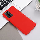 For OPPO A74 4G / F19 Pure Color Liquid Silicone Shockproof Full Coverage Case(Red)