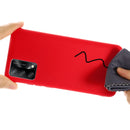 For OPPO A74 4G / F19 Pure Color Liquid Silicone Shockproof Full Coverage Case(Red)