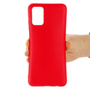 For OPPO A74 4G / F19 Pure Color Liquid Silicone Shockproof Full Coverage Case(Red)