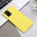 For OPPO A74 4G / F19 Pure Color Liquid Silicone Shockproof Full Coverage Case(Yellow)