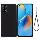 For OPPO A74 4G / F19 Pure Color Liquid Silicone Shockproof Full Coverage Case(Black)