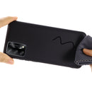For OPPO A74 4G / F19 Pure Color Liquid Silicone Shockproof Full Coverage Case(Black)