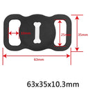Shockproof Anti-scratch Silicone Case Protective Cover, Style: Bones, Model:For AirTag(Black)