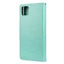 For Samsung Galaxy A22 5G Butterfly Flower Pattern Horizontal Flip Leather Case with Holder & Card Slots & Wallet(Green)