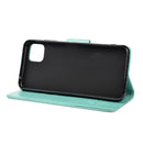 For Samsung Galaxy A22 5G Butterfly Flower Pattern Horizontal Flip Leather Case with Holder & Card Slots & Wallet(Green)