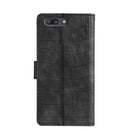 For OnePlus 5 Skin Feel Crocodile Texture Magnetic Clasp Horizontal Flip PU Leather Case with Holder & Card Slots & Wallet(Black)