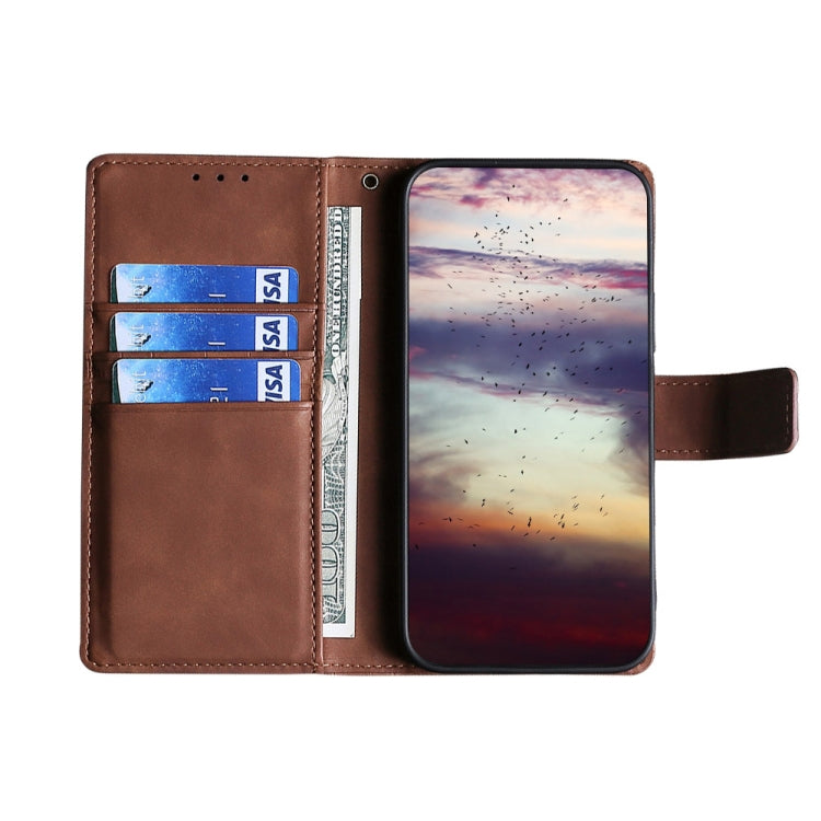 For OnePlus 5 Skin Feel Crocodile Texture Magnetic Clasp Horizontal Flip PU Leather Case with Holder & Card Slots & Wallet(Brown)