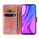 For Xiaomi Redmi 9 Embossed Lucky Tree Horizontal Flip Leather Case with Holder & Card Slot & Wallet & Lanyard(Rose Gold)