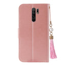 For Xiaomi Redmi 9 Embossed Lucky Tree Horizontal Flip Leather Case with Holder & Card Slot & Wallet & Lanyard(Rose Gold)