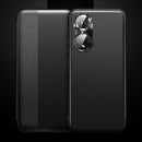 For Honor 50 Magnetic Side Window View Shockproof Horizontal Flip Leather Smart Case(Black)