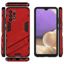 For Samsung Galaxy A32 4G Punk Armor 2 in 1 PC + TPU Shockproof Case with Invisible Holder(Red)