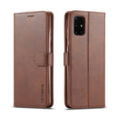 For Samsung Galaxy A03s 164mm LC.IMEEKE Calf Texture Horizontal Flip Leather Case with Holder & Card Slots & Wallet(Brown)