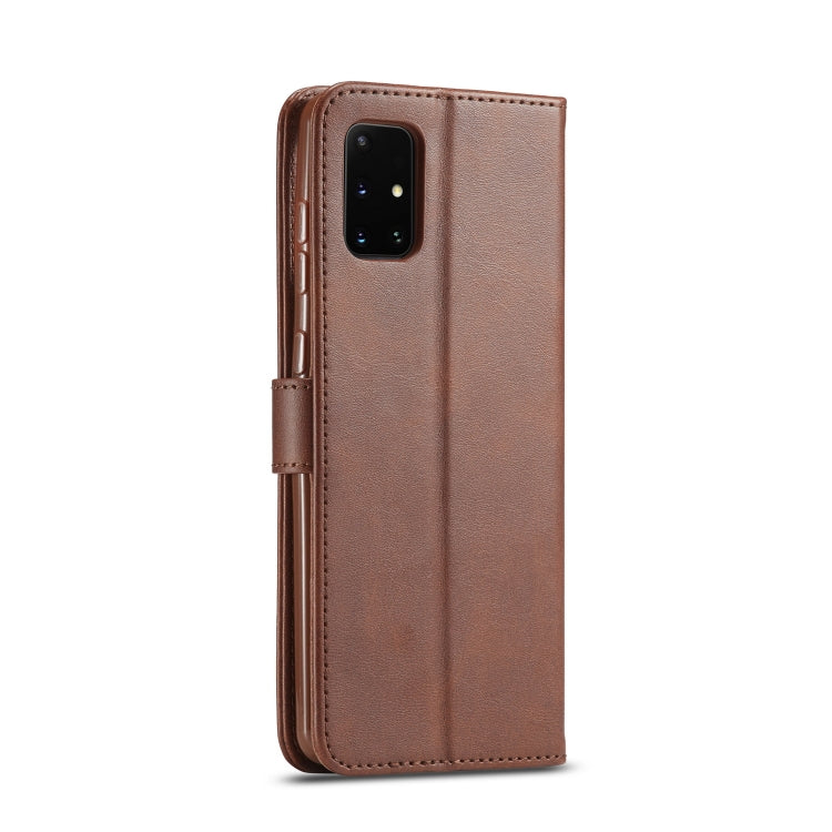 For Samsung Galaxy A03s 164mm LC.IMEEKE Calf Texture Horizontal Flip Leather Case with Holder & Card Slots & Wallet(Brown)