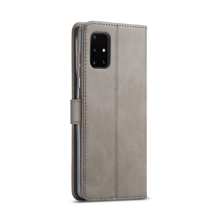 For Samsung Galaxy A03s 164mm LC.IMEEKE Calf Texture Horizontal Flip Leather Case with Holder & Card Slots & Wallet(Grey)