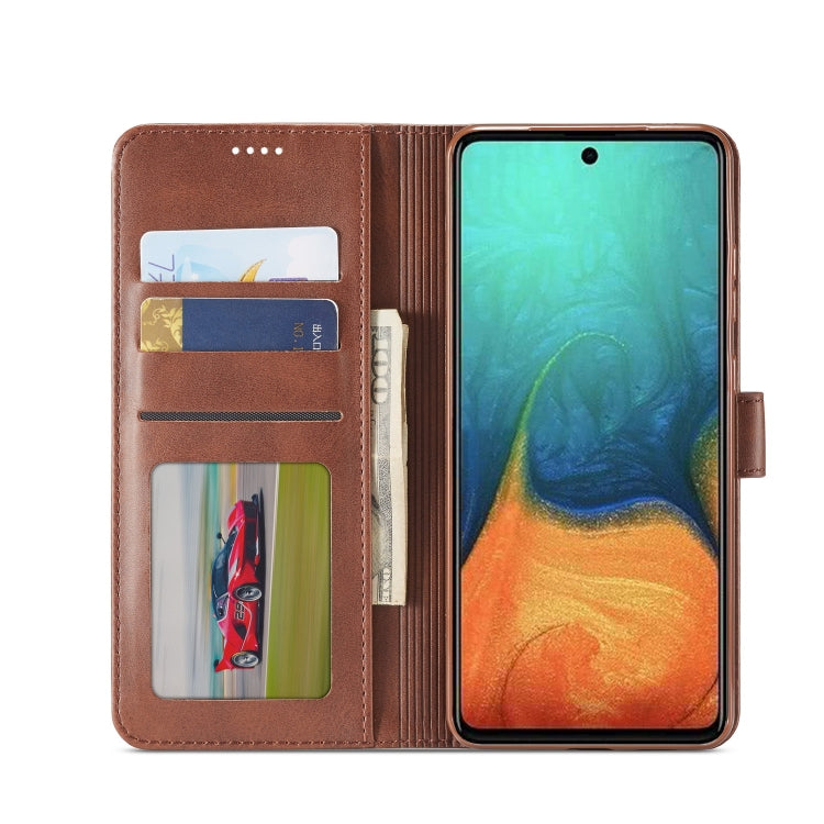 For Samsung Galaxy A03s 164mm LC.IMEEKE Calf Texture Horizontal Flip Leather Case with Holder & Card Slots & Wallet(Yellow)