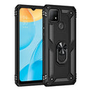 For OPPO A15 Shockproof TPU + PC Protective Case with 360 Degree Rotating Holder(Black)