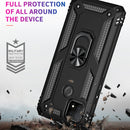For OPPO A15 Shockproof TPU + PC Protective Case with 360 Degree Rotating Holder(Black)